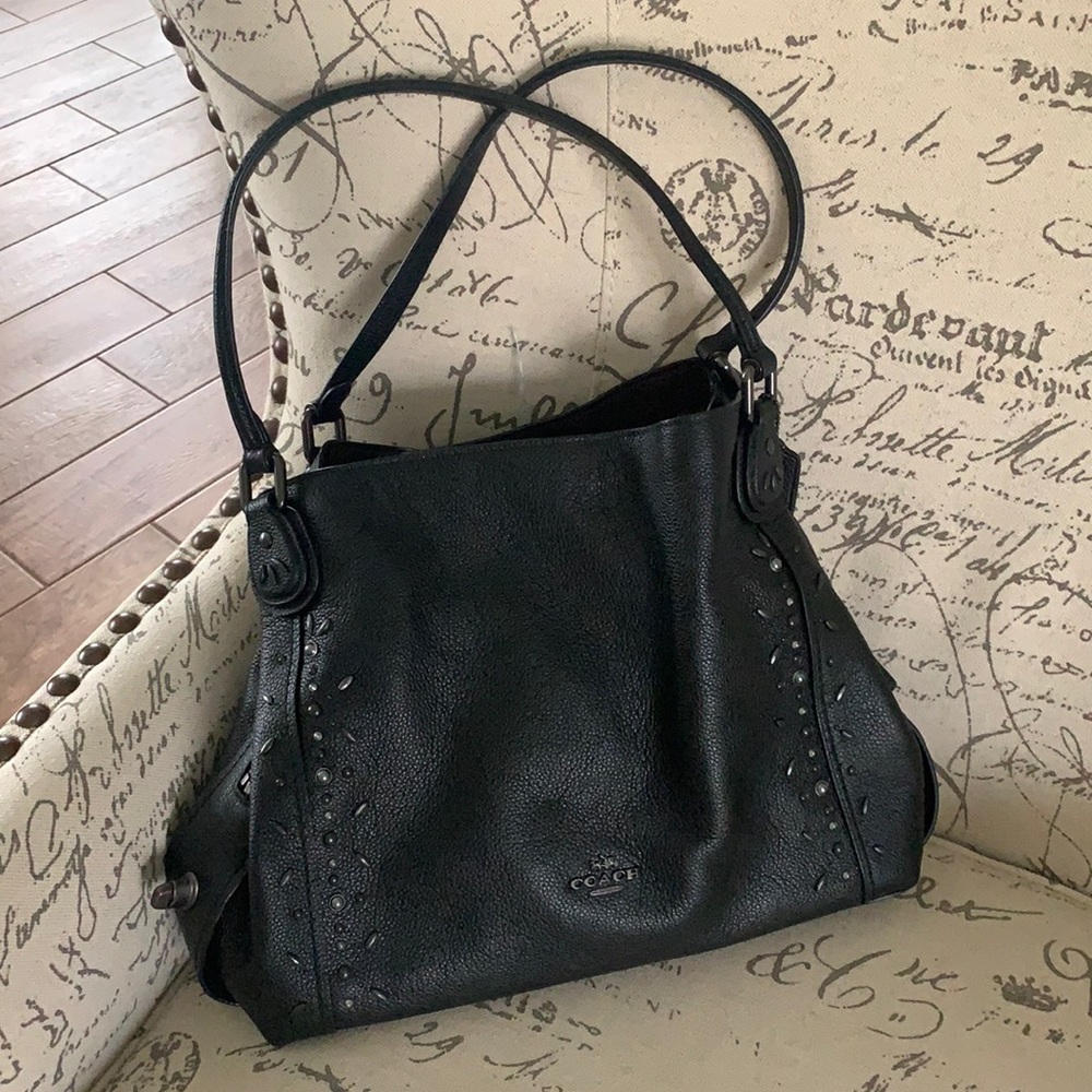 Leather Coach Purse - hobo style